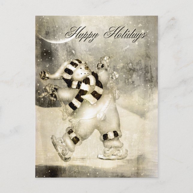 Yesterday's Snowman Postcard (Front)