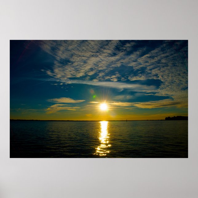 Yet Another Beautiful Sunset on Ochlockonee Bay Poster (Front)
