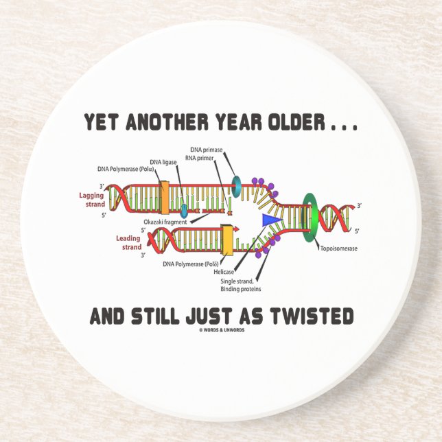 Yet Another Year Older Still Just As Twisted DNA Coaster (Front)