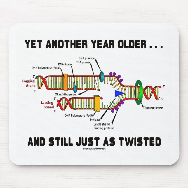 Yet Another Year Older Still Just As Twisted DNA Mouse Mat (Front)