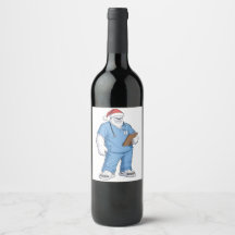 Yeti Abominable Snowman Nurse Scrubs Funny Holiday