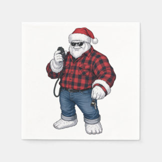 Yeti Abominable Snowman Truck Driver Trucker Funny Napkin