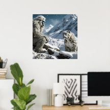 Yeti and The Snow Leopard Poster