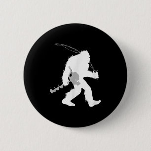 Yeti Bigfoot Ice Fishing , Black, Small, Mens, Sho 6 Cm Round Badge