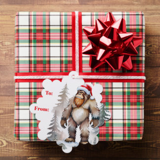 Yeti Christmas, Bigfoot, Sasquatch Christmas Tree Decoration Card
