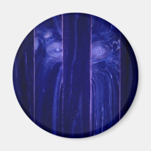 Yeti Face in Wooden Crate Magnet