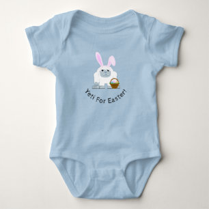 Yeti For Easter Cute Easter Yeti Baby Bodysuit