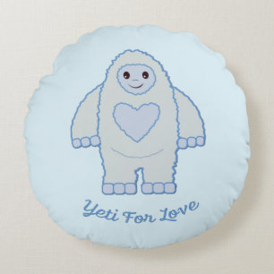 Yeti for Love Round Cushion