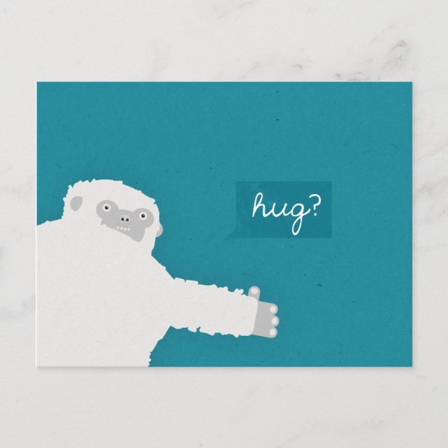Yeti Hug Postcard (Front)