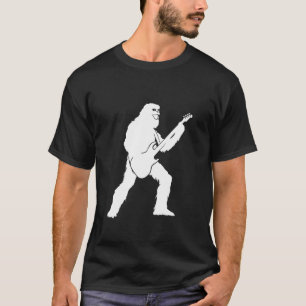 Yeti Jamming With Electric Guitar Silhouette T-Shirt