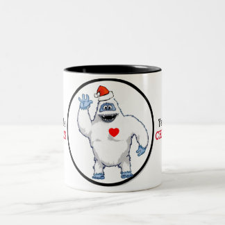 Yeti Love Christmas Two-Tone Coffee Mug
