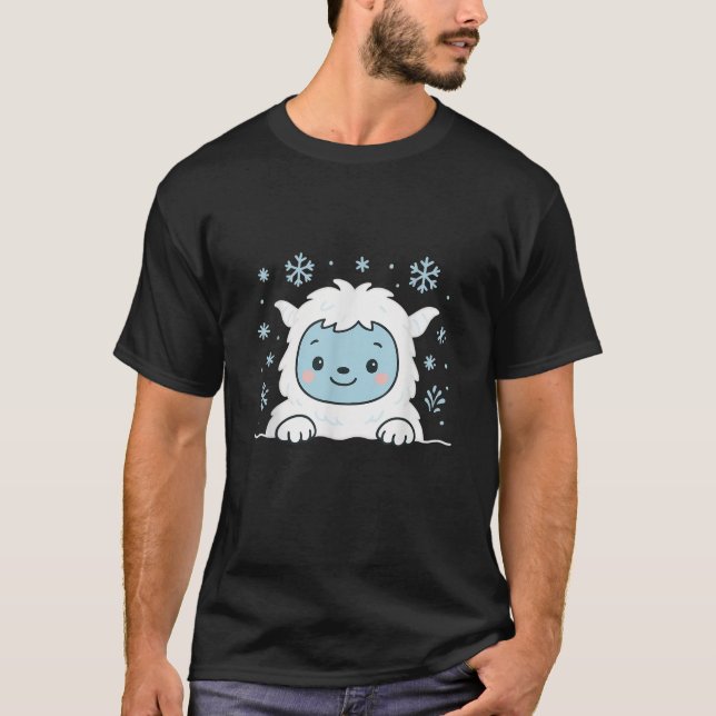 Yeti Pouch Design for Kids and Children Kawaii Sty T-Shirt (Front)