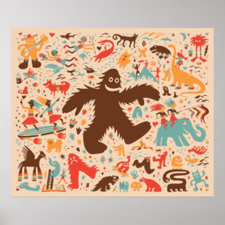 Yeti Romp Adventure Kids Print