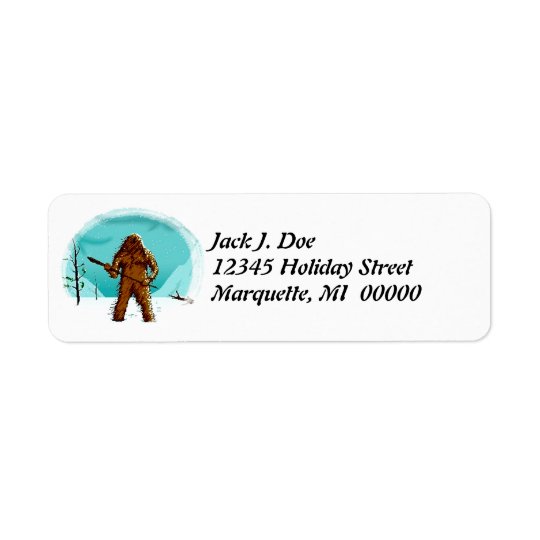 Yeti Sasquatch Bigfoot Yetis Return address Label