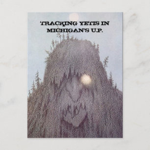 YETI TRACKING YETIS TERRAIN POSTCARD EZ2CUSTOMIZE!