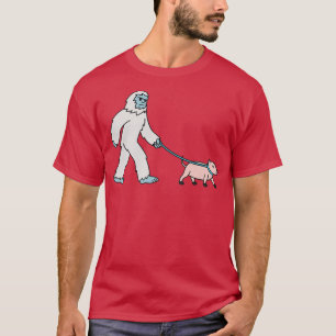 Yeti Walking Mini Pig Cryptozoology Pet Premium T-Shirt