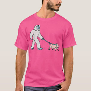 Yeti Walking Mini Pig Cryptozoology Pet  T-Shirt