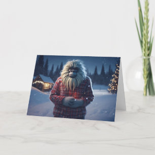 Yeti With a Message  Holiday Card