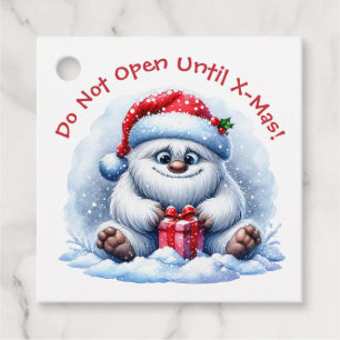 Yeti with Gift – Do Not Open Favour Tags