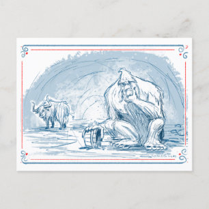 Yeti Yearns for Yak Yogurt Holiday Postcard