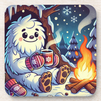 Yeti's Hideaway Cartoon Printed Drink Coaster