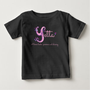 Yetta girls name meaning Y monogram hearts Baby T-Shirt