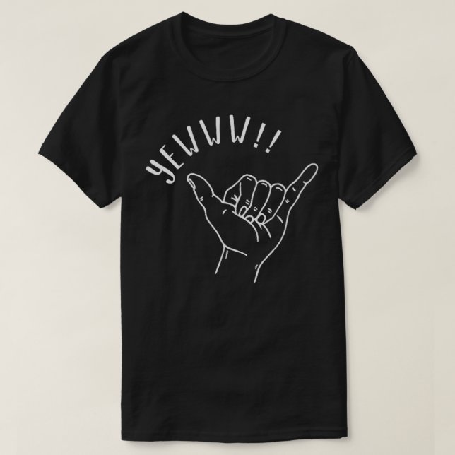 Yew Surfing  T-Shirt (Design Front)