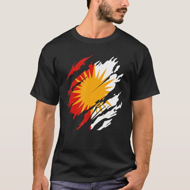 Yezidi Flag Ezidi 1 T-Shirt (Front)