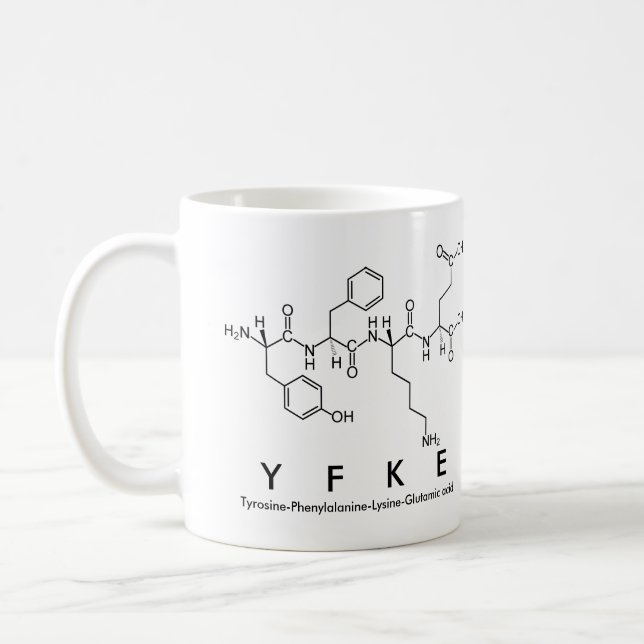 Yfke peptide name mug (Left)