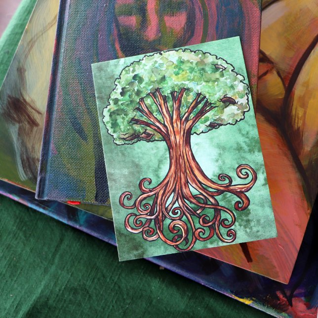 Yggdrasil Tree Norse Mythology Watercolor Postcard (Creator Uploaded)