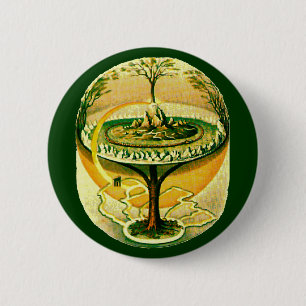 Yggdrasil, Tree Of Life 6 Cm Round Badge