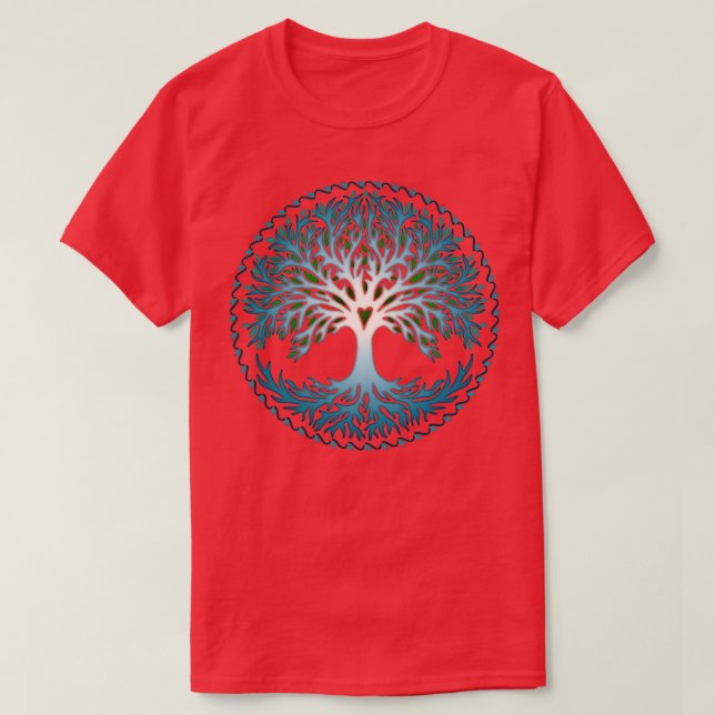 Yggdrasil Tree of Life Celtic Symbol T-Shirt (Design Front)