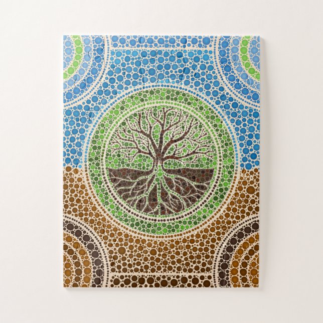Yggdrasil- Tree of life Dot Art #1 Jigsaw Puzzle (Vertical)