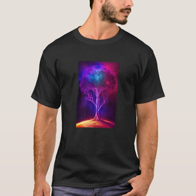 Yggdrasil World Tree of Life Viking Celtric Unique T-Shirt (Front)
