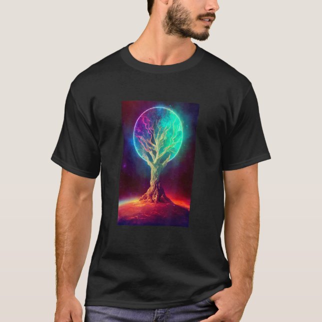 Yggdrasil World Tree of Life Viking Celtric Unique T-Shirt (Front)