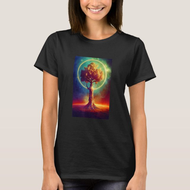 Yggdrasil World Tree of Life Viking Celtric Unique T-Shirt (Front)