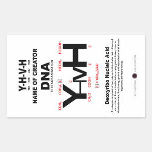YHVH-DNA Chemical Bond Rectangular Sticker