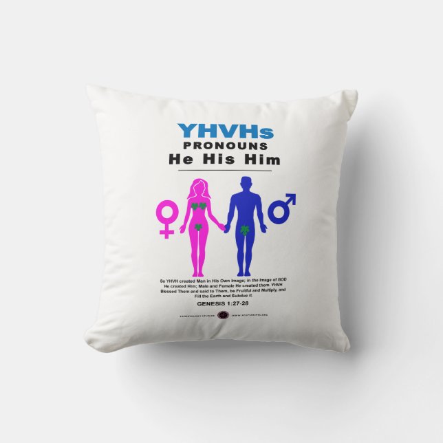 YHVH's Pronouns Cushion (Front)