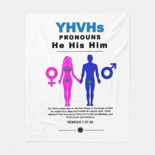 YHVH's Pronouns Fleece Blanket