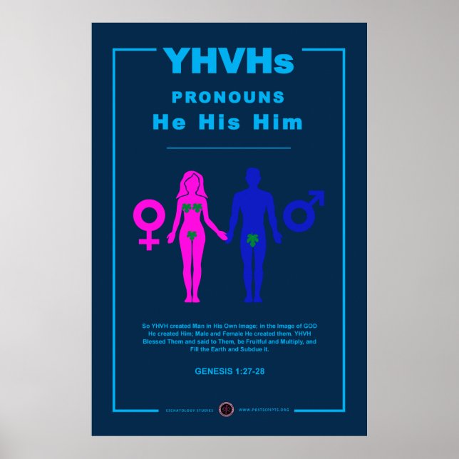YHVH's Pronouns Poster (Front)