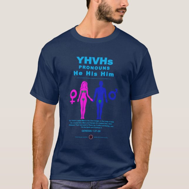 YHVH's Pronouns T-Shirt (Front)