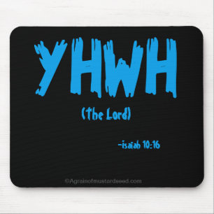 YHWH Bible Quotes Mouse Mat
