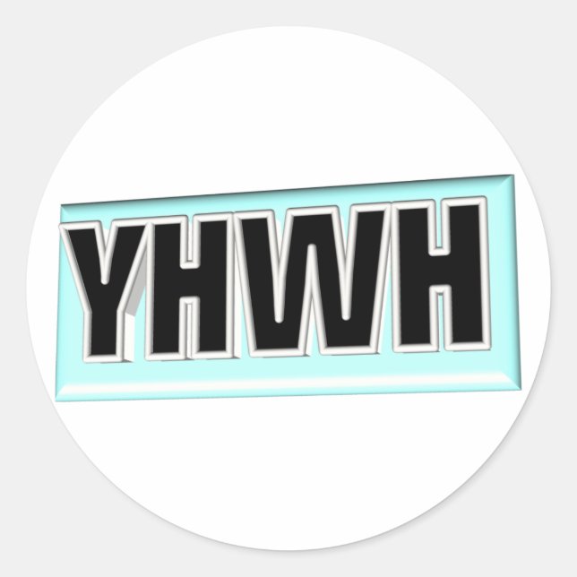 YHWH Cadre 3D Classic Round Sticker (Front)