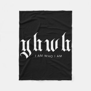 Yhwh Christian Streetwear Aesthetic Bible Scriptur Fleece Blanket