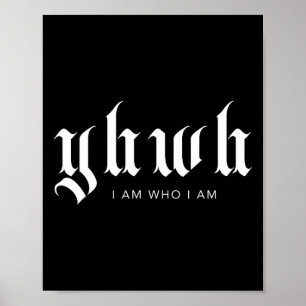 Yhwh Christian Streetwear Aesthetic Bible Scriptur Poster