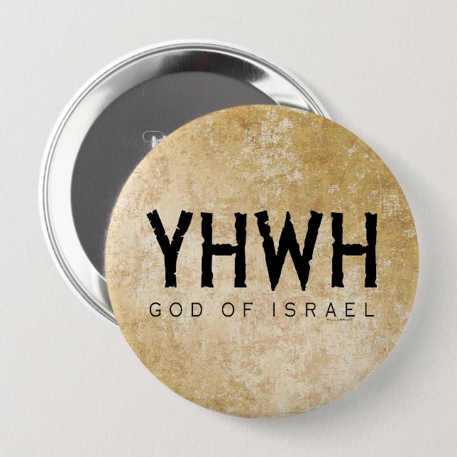 YHWH Jehovah 10 Cm Round Badge (Front & Back)