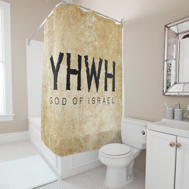 YHWH (Jehovah) Shower Curtain (In Situ)