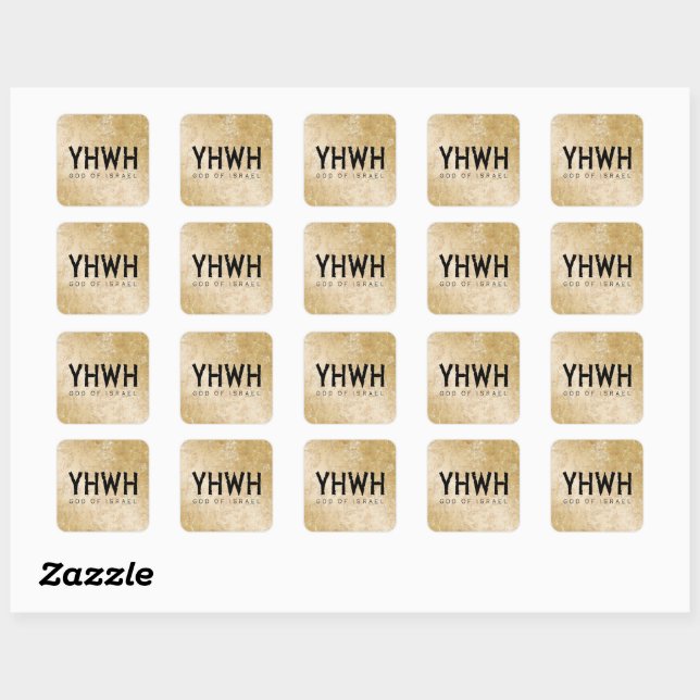 YHWH Jehovah Square Sticker (Sheet)