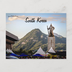 Yi Sun-Shin Statue South Korea Postcard