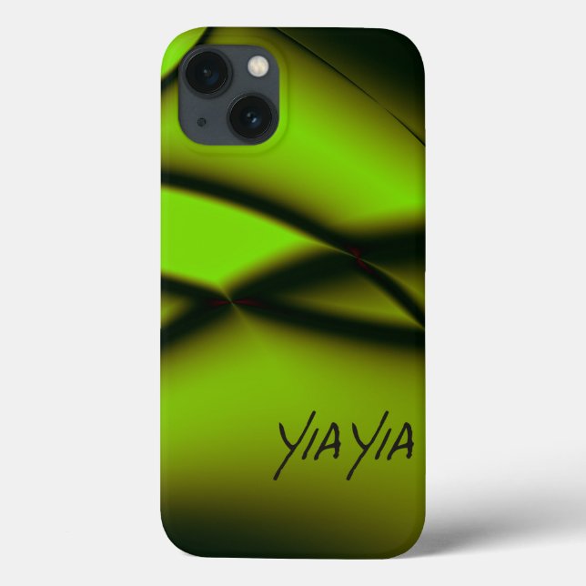 Yia Yia Design Green Case-Mate iPhone Case (Back)